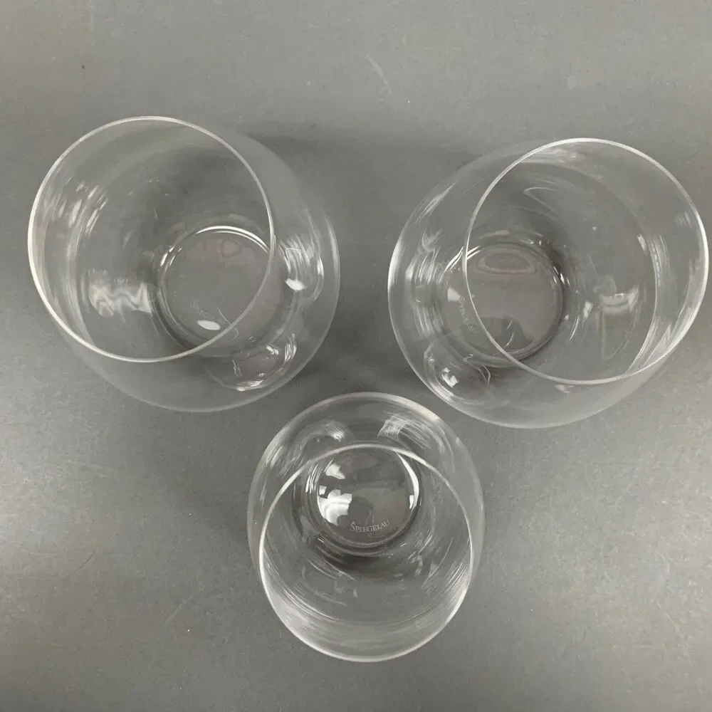 Spiegelau Clear Wine Glass Glasses Lot of‎ 3 Stemless 4 3/4